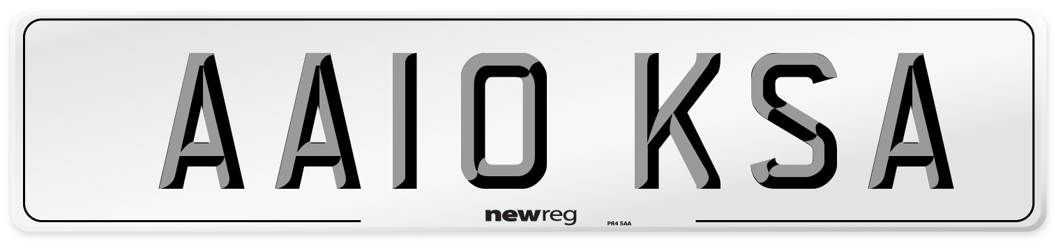 AA10 KSA Number Plate from New Reg